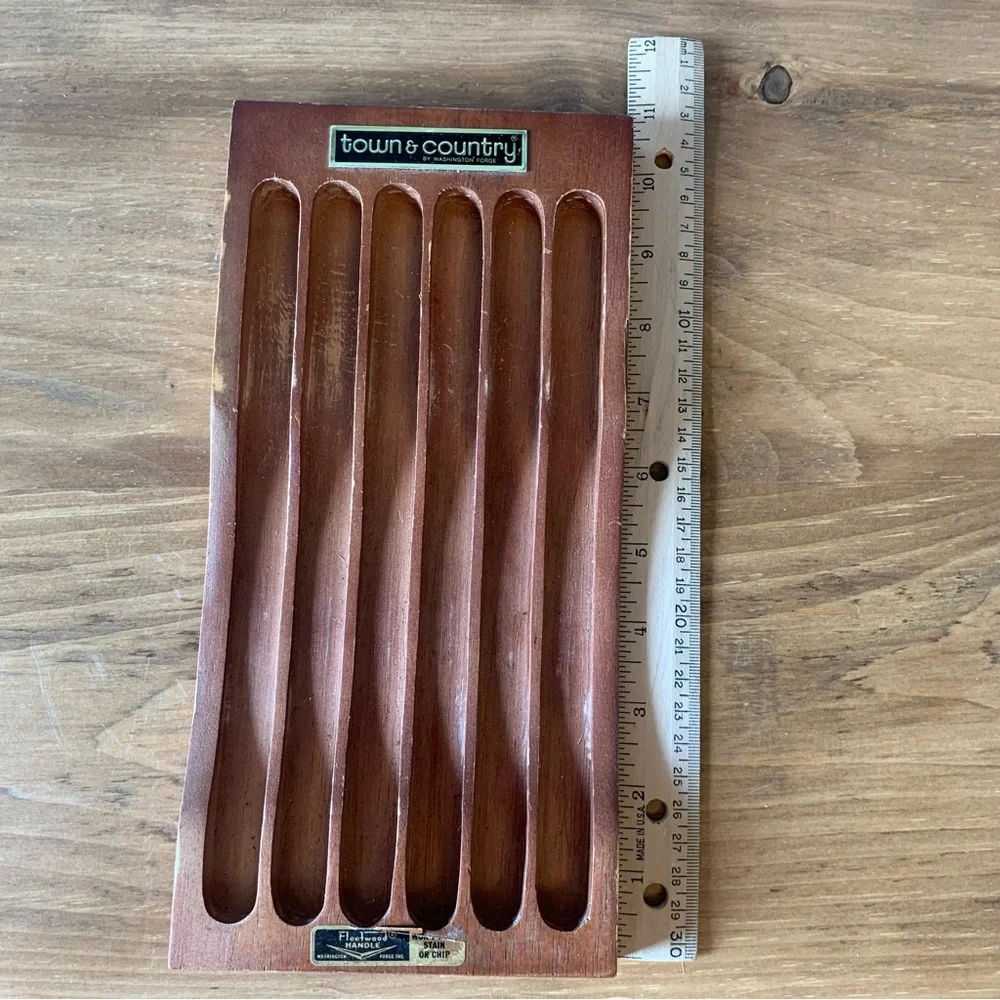 Town & Country Washington Forge Stainless Steak Knives Fleetwood Handle Set of 6